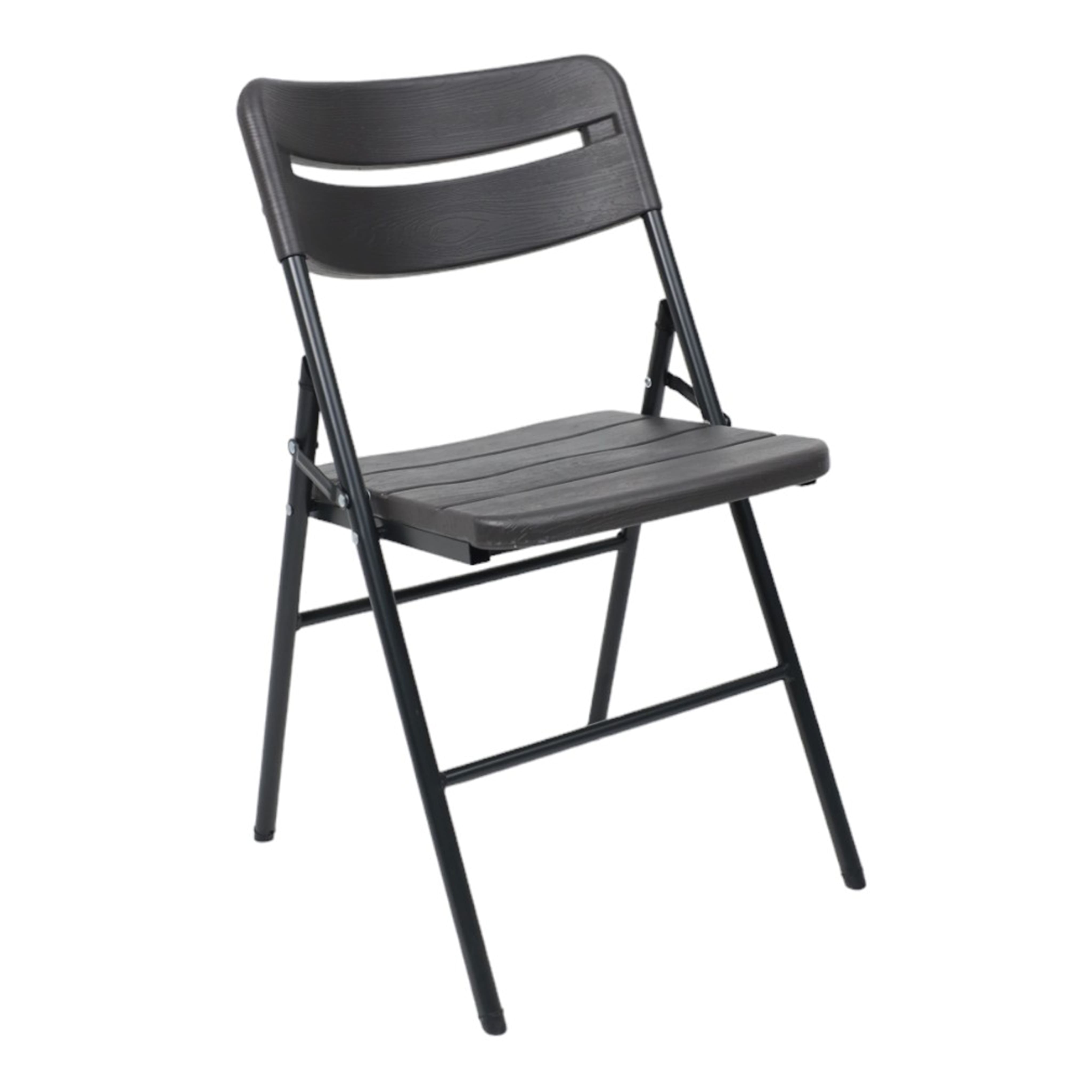 Стул складной, пластик, темно-серый