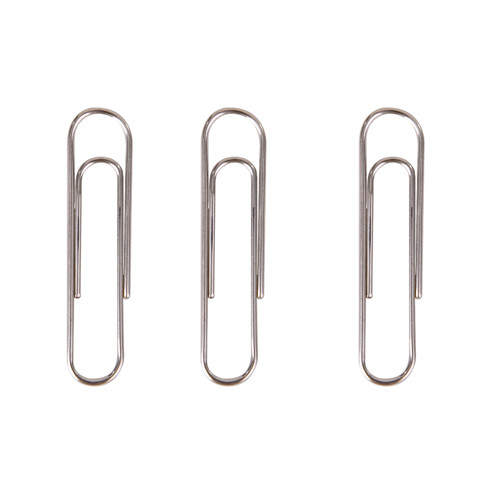 Скрепки "Deli", 33 мм, 100 шт, серебристый