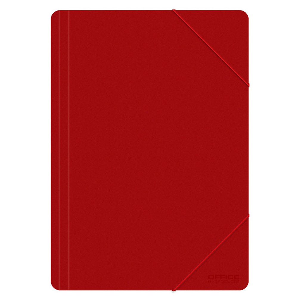 Папка на резинках "Office Products", A4, 15 мм, пластик, красный
