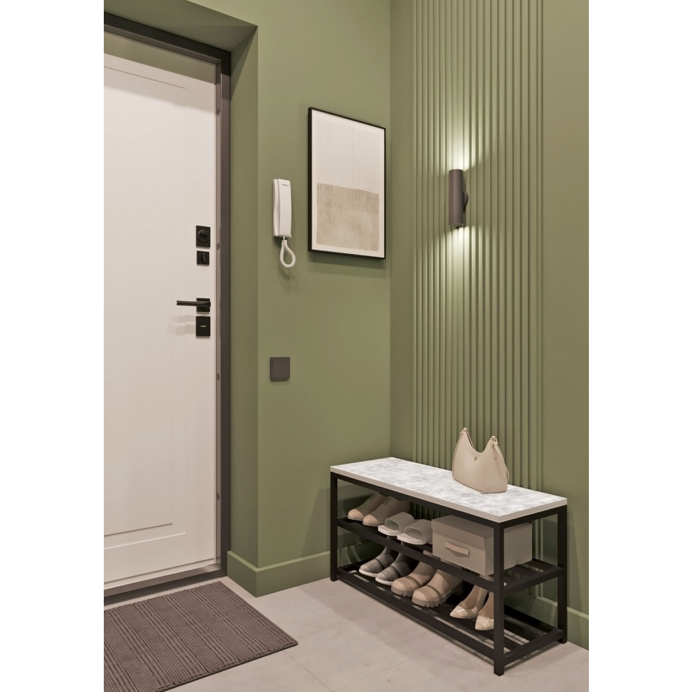 Обувница ALLERD 2 RION, черный муар, 830х320х450, энигма - 3