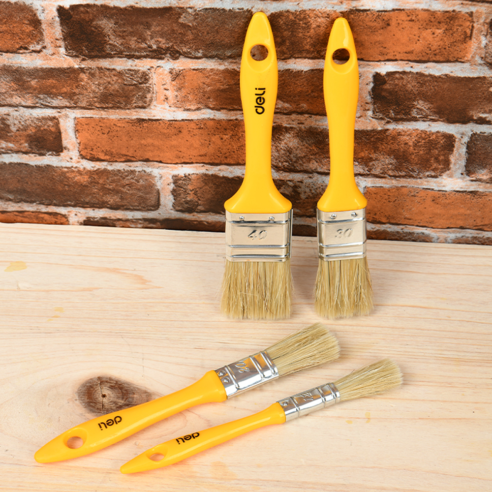 Кисть малярная Deli YS EDL509139, плоская, 4"-100 мм, смешанная щетина - 3