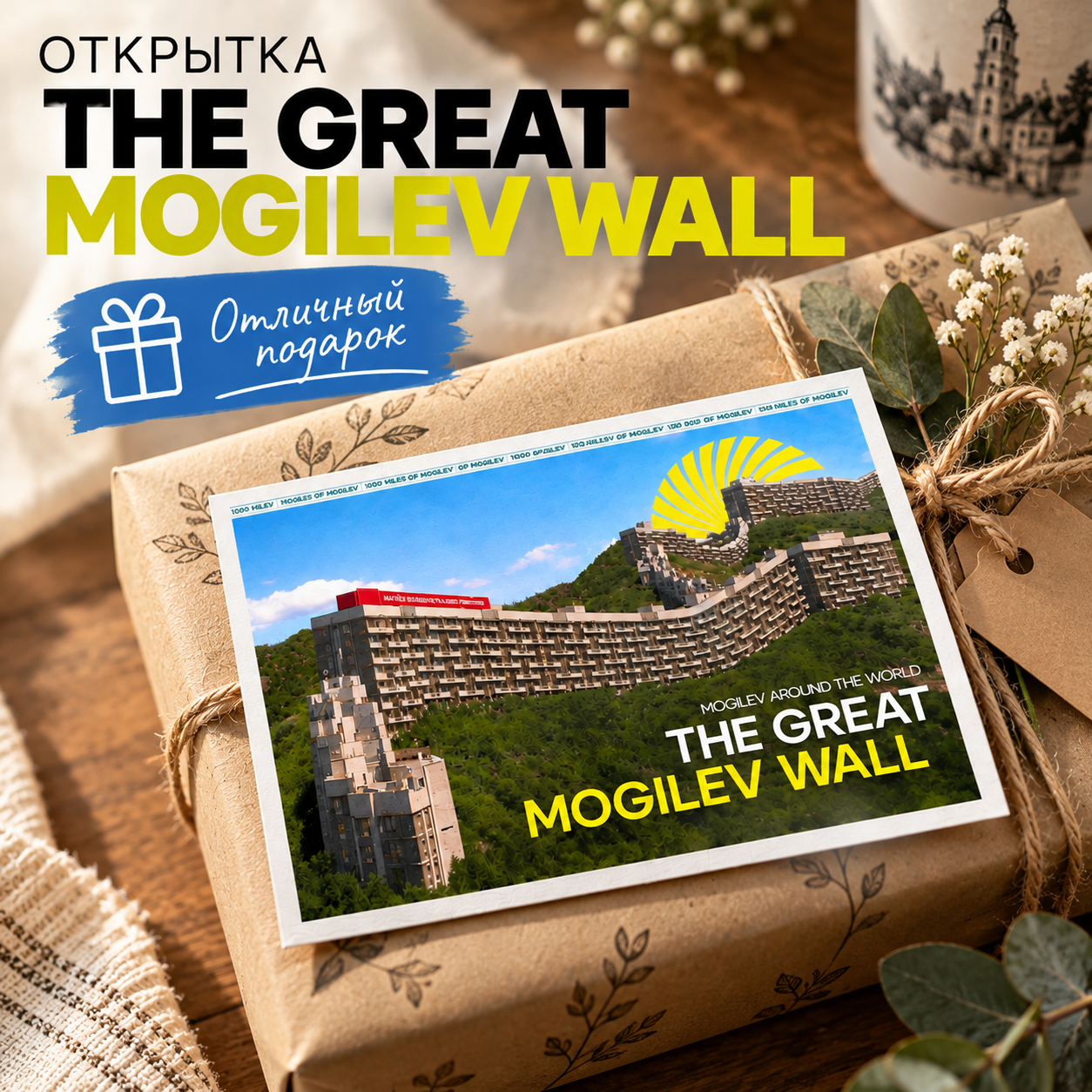 Открытка дизайнерская "The Great Mogilev wall", 148х105 мм - 3