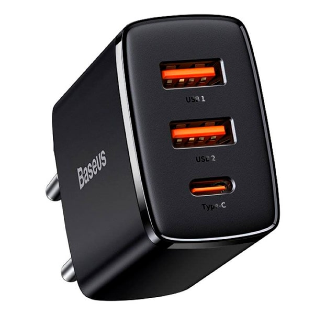 Сетевое зарядное устройство Baseus CCXJ-E01 Compact Quick Charger 2U+C 30W Black - 4