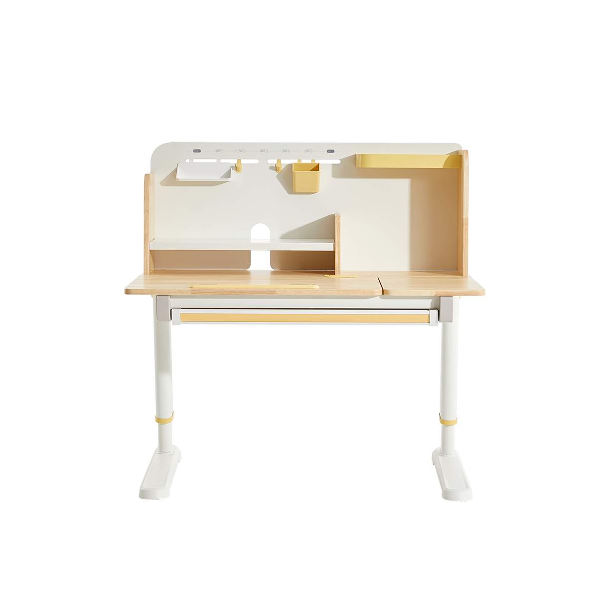 Стол Ergosmart регулируемый Galleon, 1200х700х(520-760) мм, гевея, с книжной полкой - 3