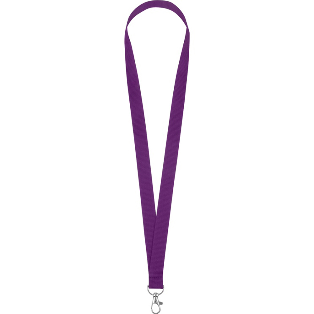 Тесьма с карабином для бейджа "8391", 900x20 мм, фиолетовый