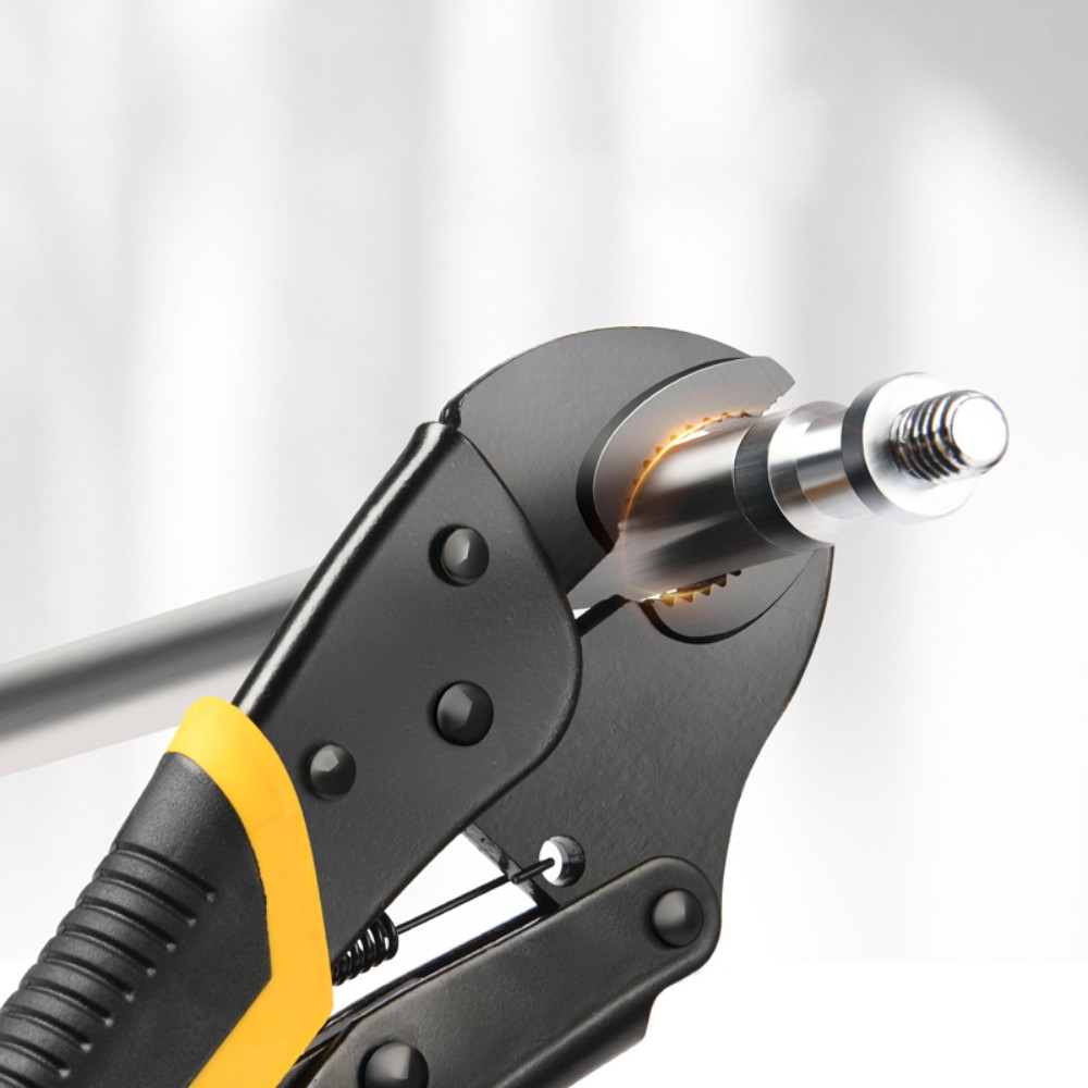 Клещи зажимные "Deli", 250 мм, черный, серый