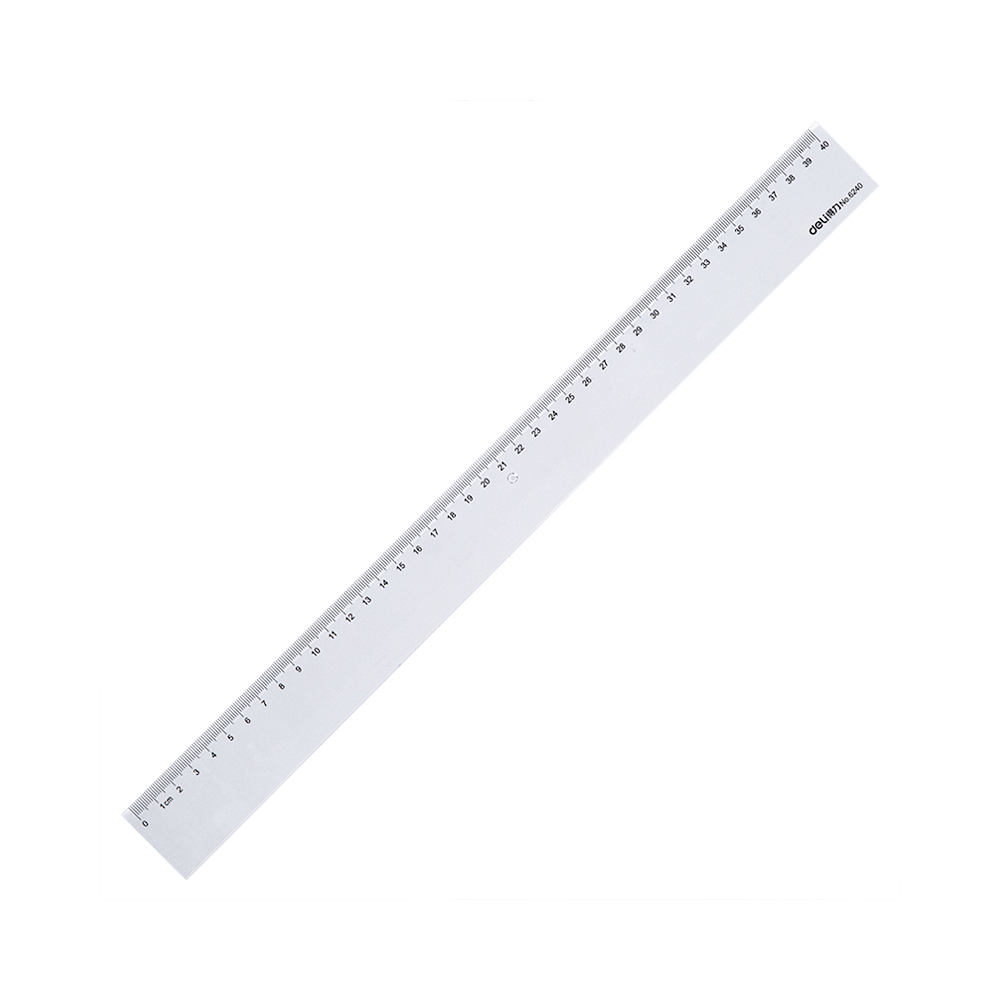 Линейка "Deli 6240", 40 см, прозрачный