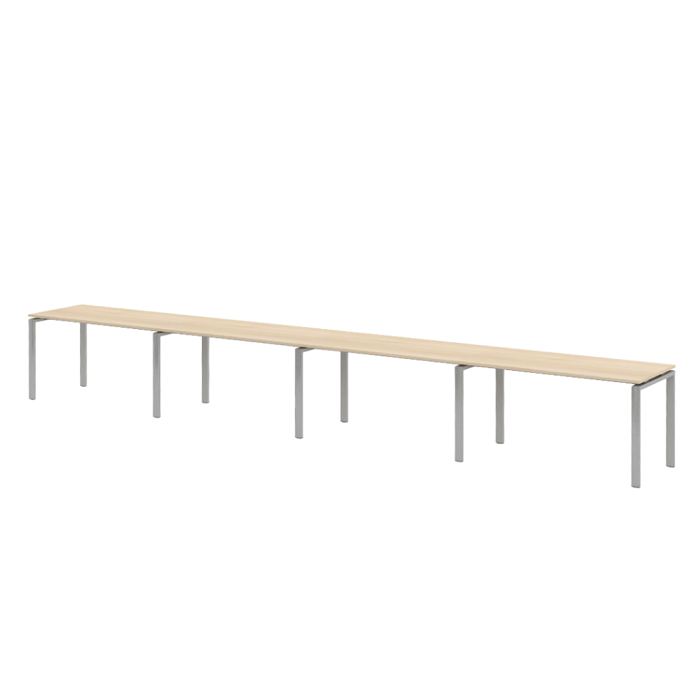 Коллекция Титан Бенч-система линейная на 4 рабочих места ТН316ТР-4х1+ТН316К-22_ПР, 6400х700х742, с пропусками для кабеля