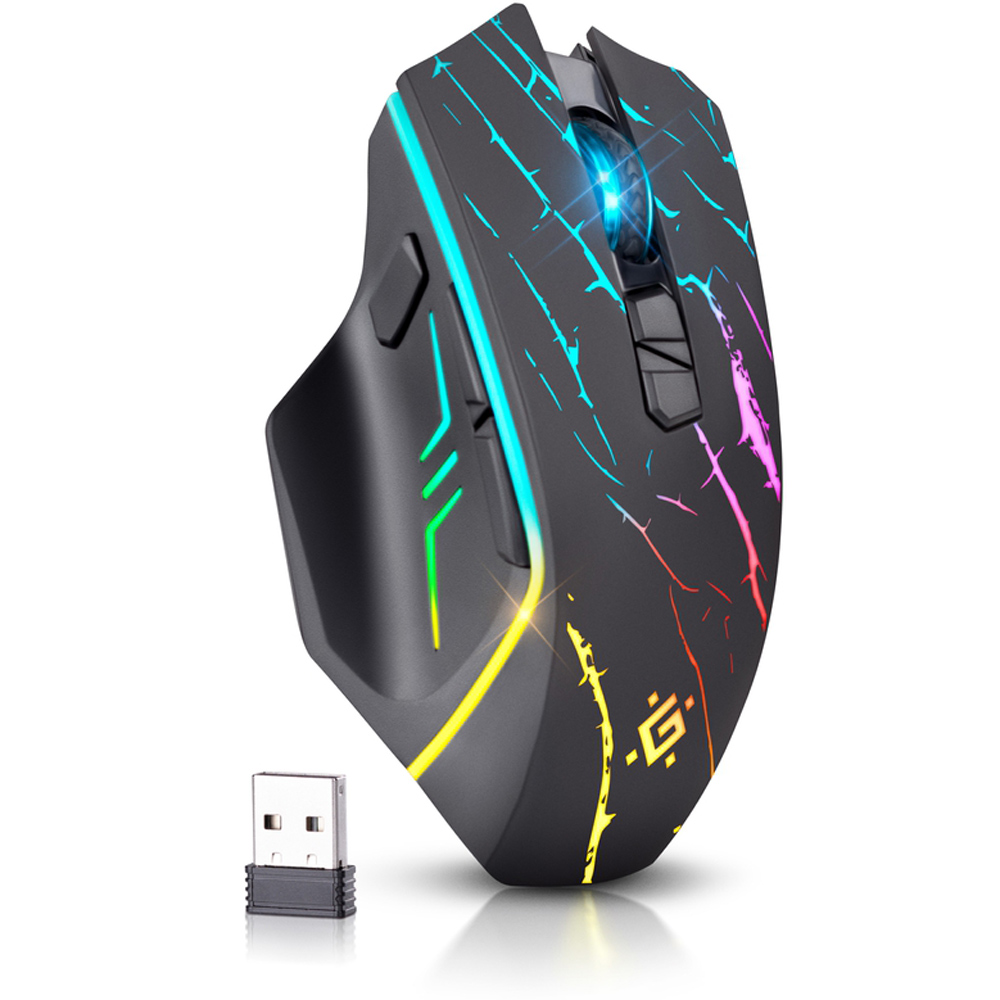 Мышь Defender "URAN GM-503", беспроводная, 1200-3200  dpi, 8 кнопок, черный - 5