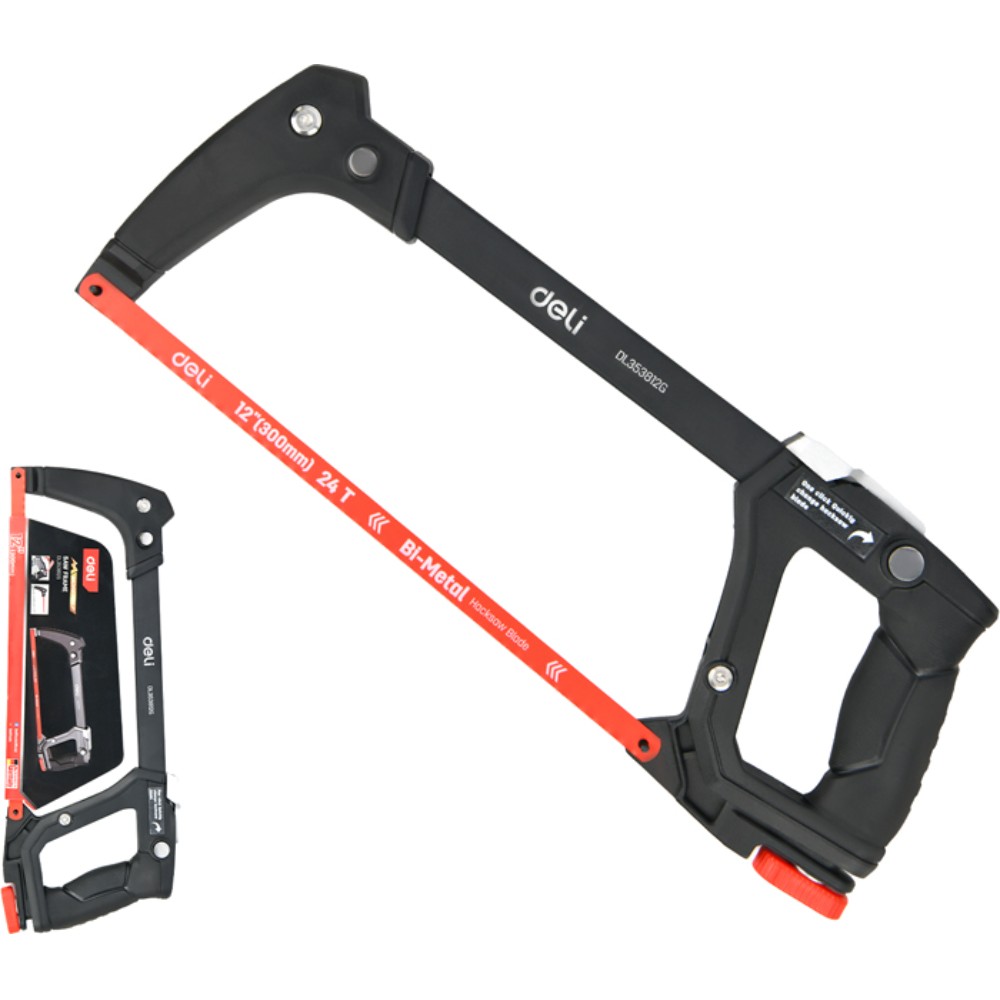 Ножовка Deli RS EDL353812G, по металлу, 300 мм, красный, черный