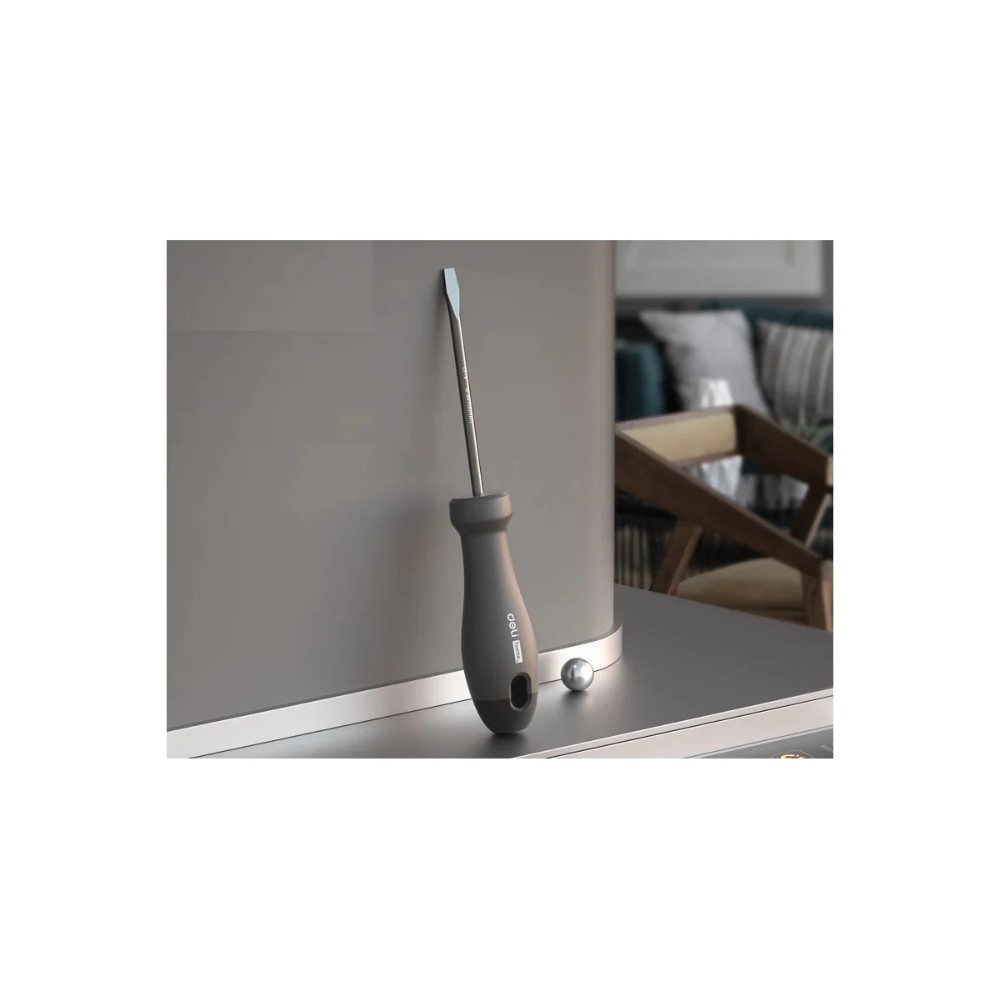 Отвертка Deli HS EHT1106, SL6х150 мм, Soft Touch, черный - 8