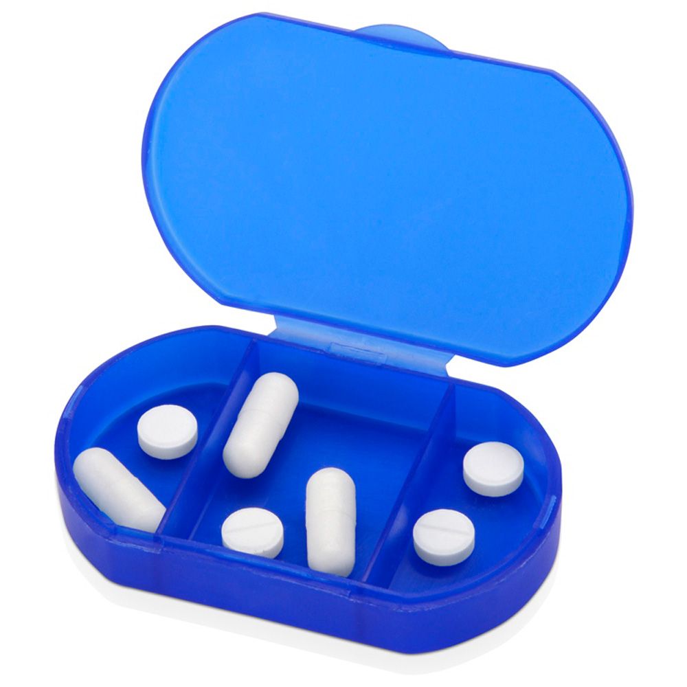 Футляр для таблеток и витаминов "Личный фармацевт", синий