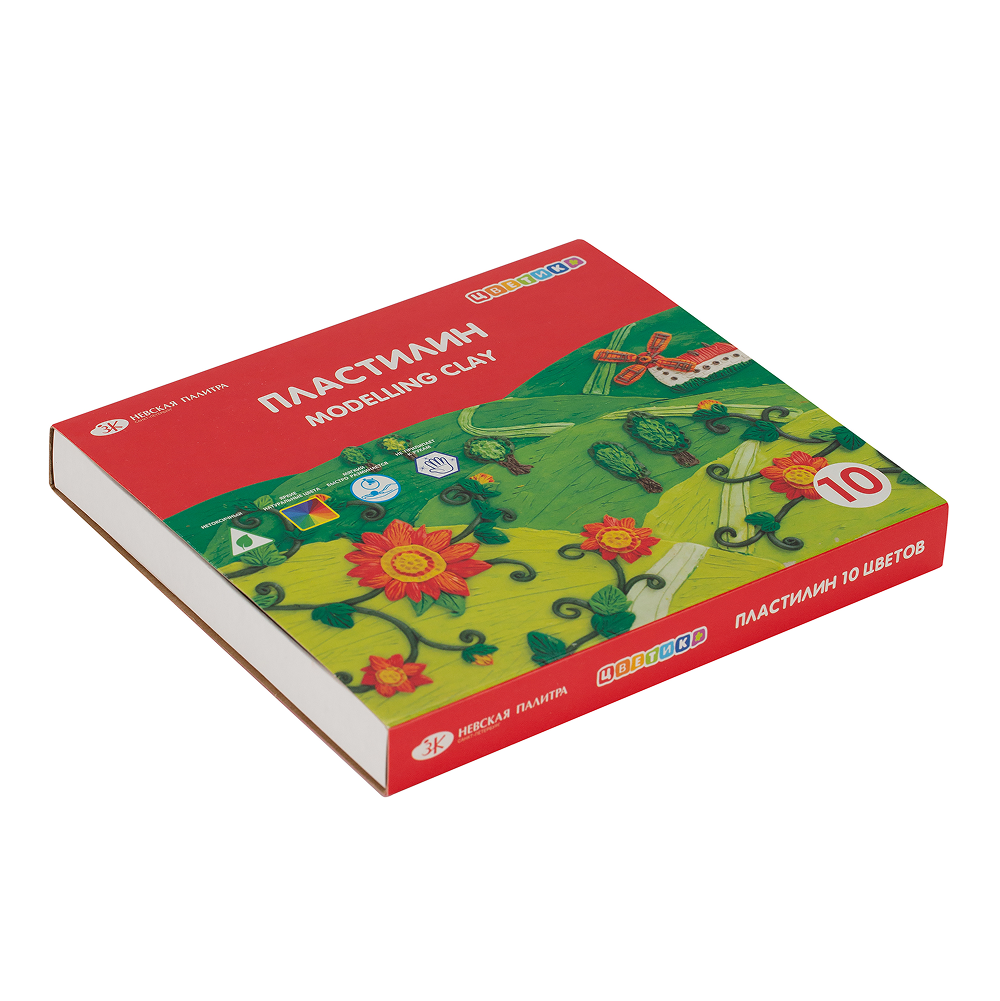 Пластилин "Цветик", 10 цветов  - 3