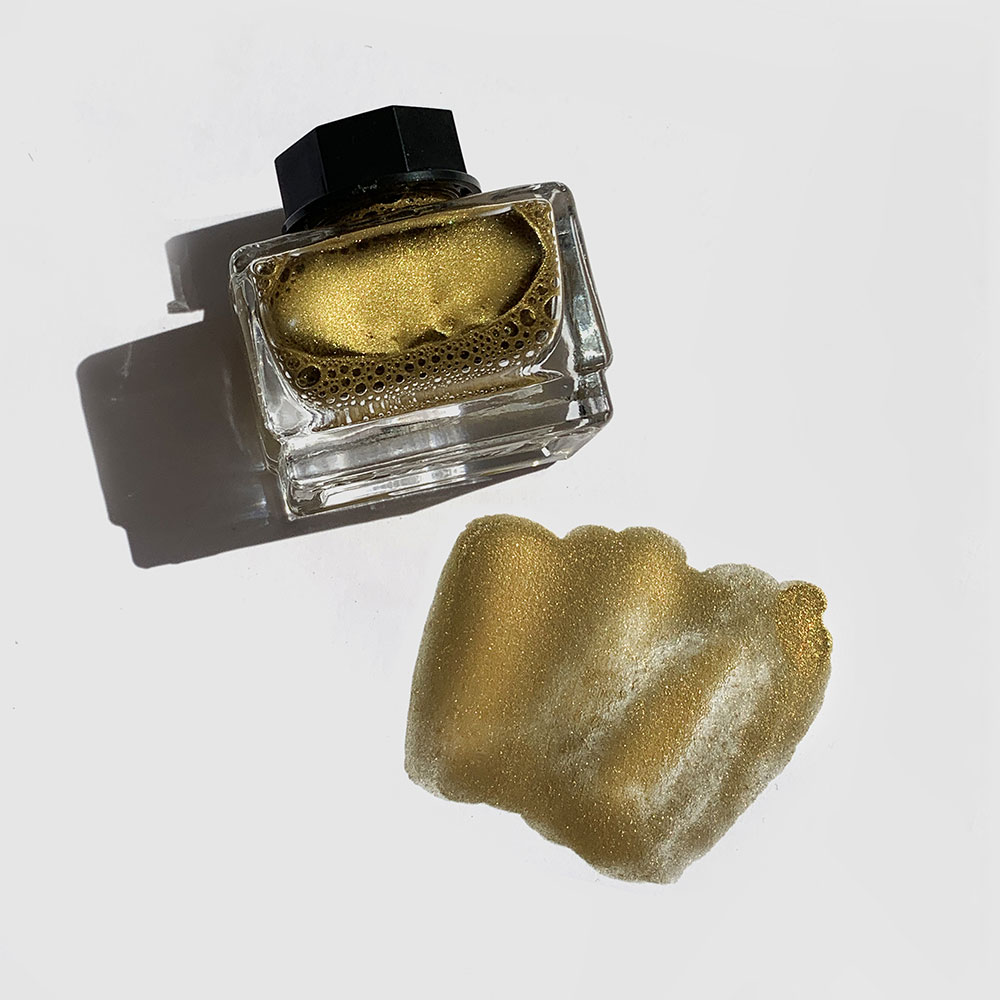 Тушь для рисования и каллиграфии "Малевичъ", 15 мл, металлик золото