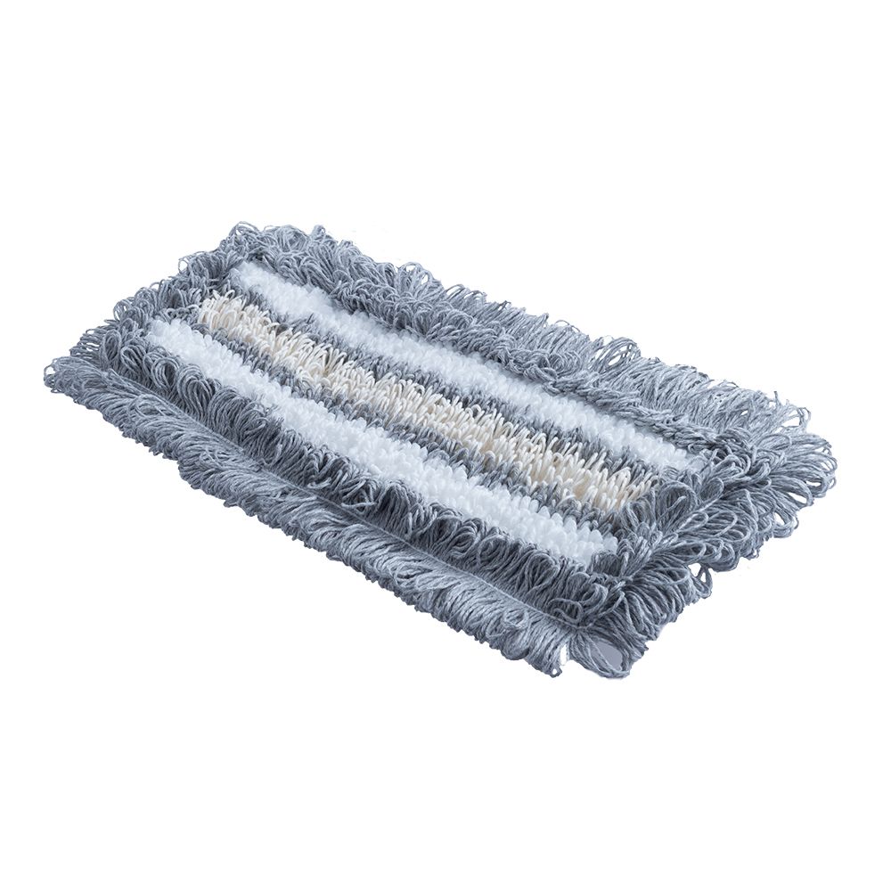 Насадка для плоской швабры комбинированная тафтинговая серая