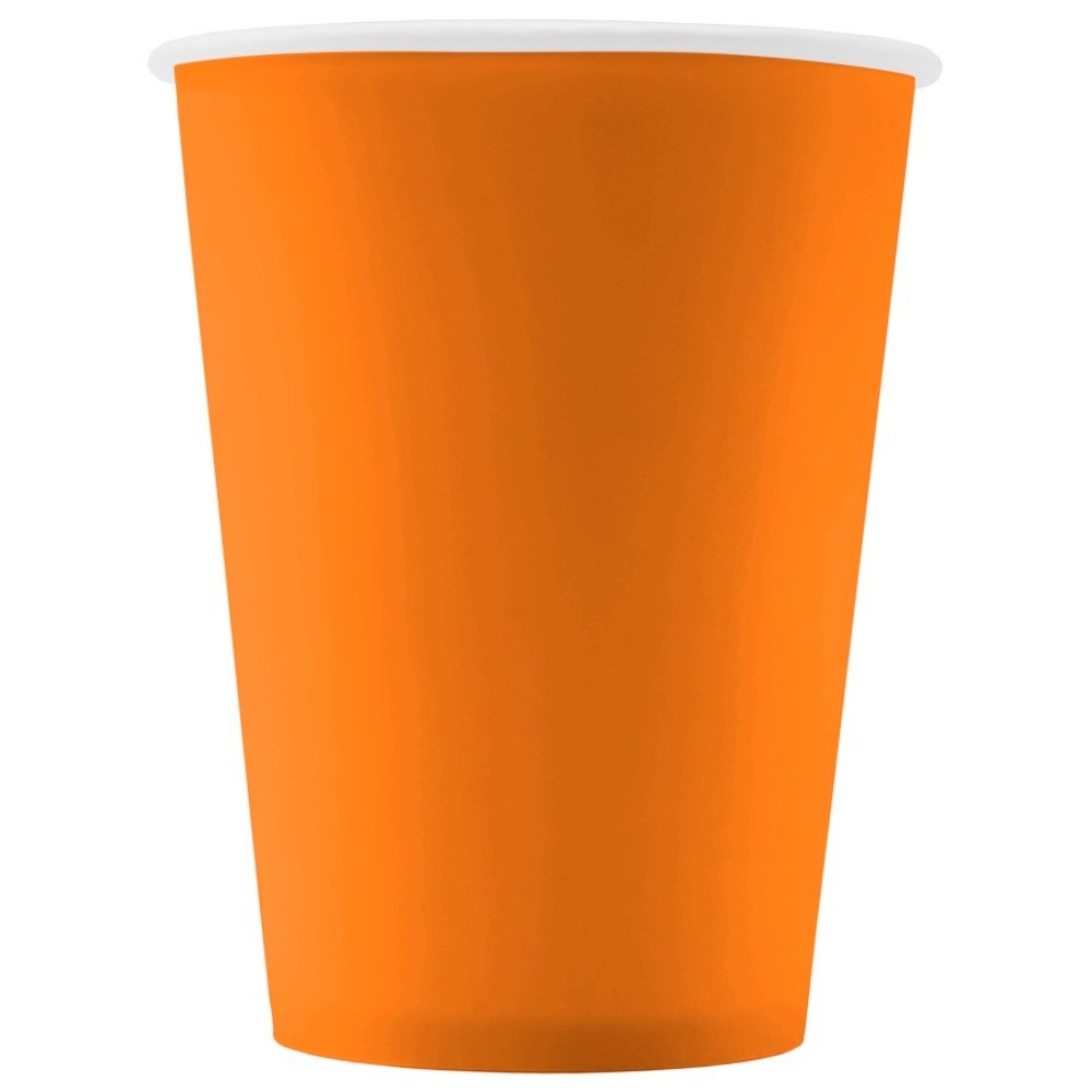 Стакан картонный 300 мл, оранжевый