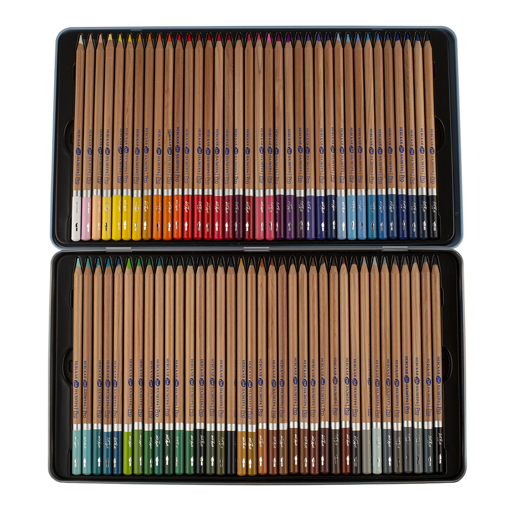 Карандаш акварельный "Белые ночи", набор 72 цветов, жестяной пенал