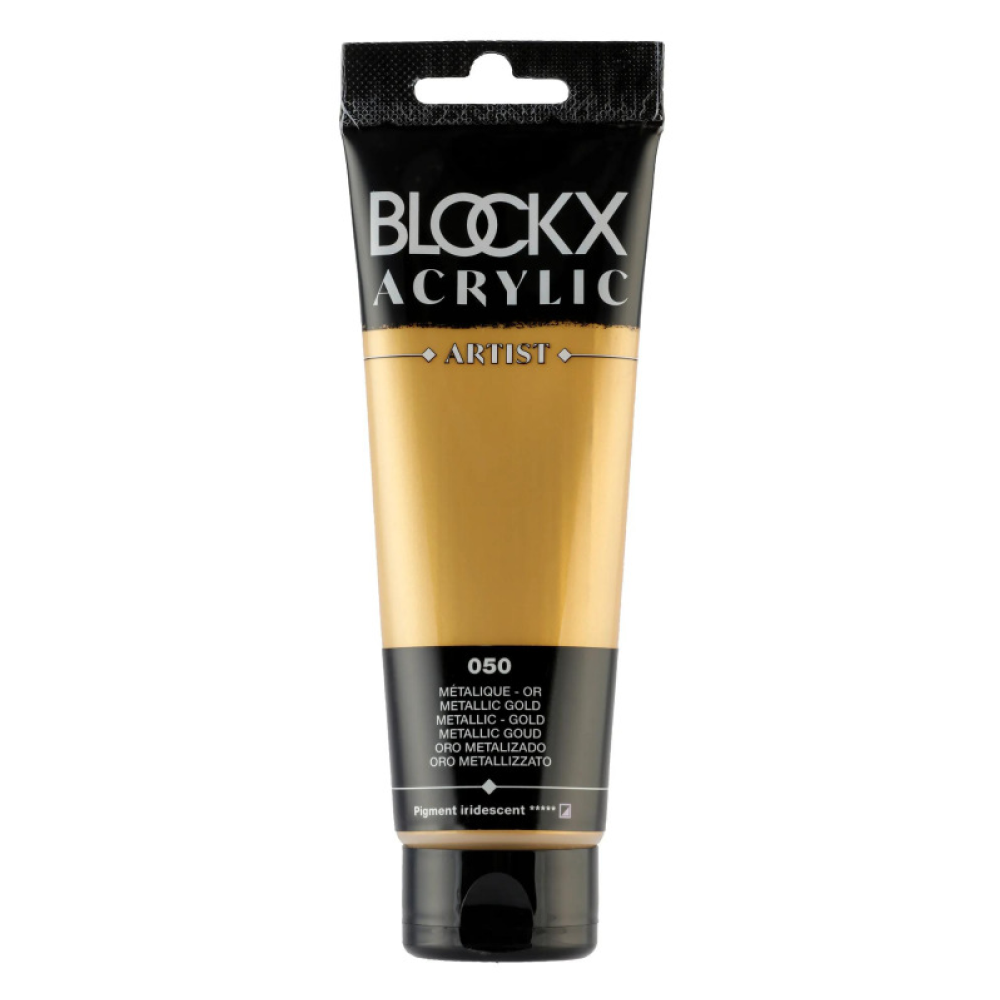 Краски акриловые "Blockx", 050 золото металлик, 120 мл