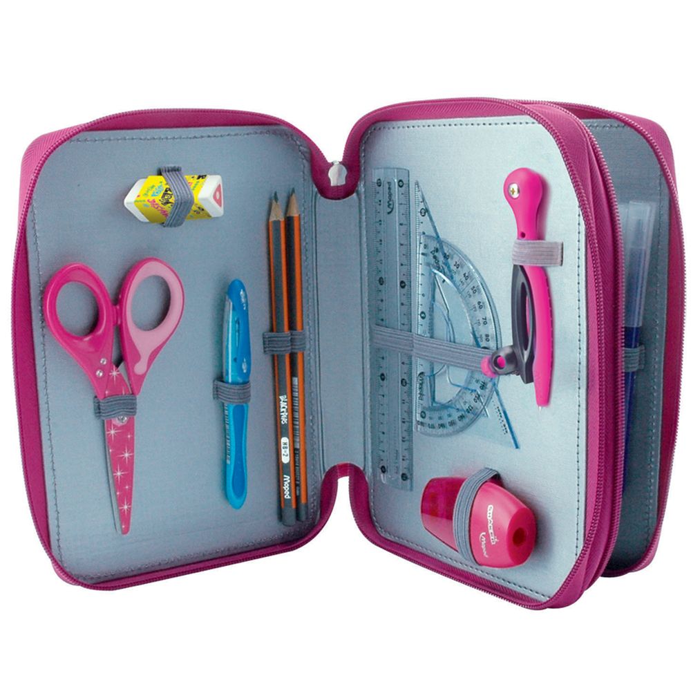 Пенал Maped "Girly", 2 отделения, с наполнением