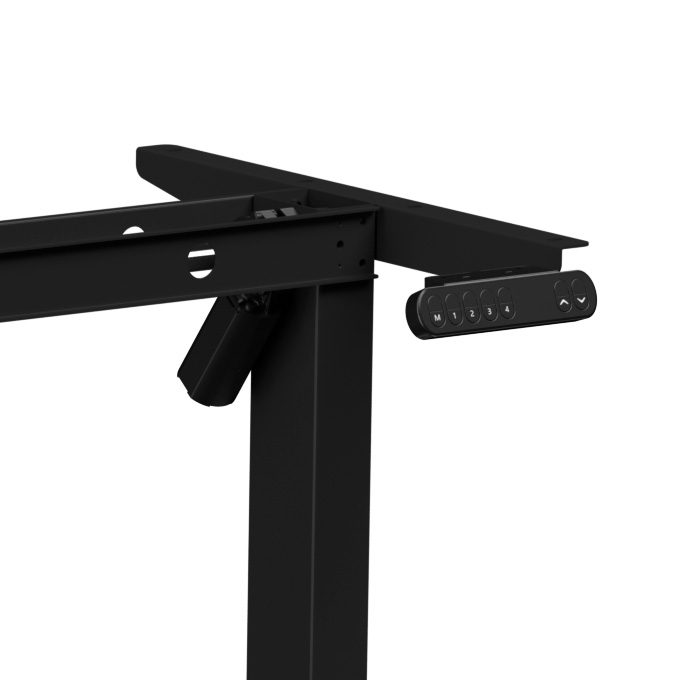 Стол с электроприводом WellDesk Basic 1300x675х18 черный/дуб хантон темный (9191456+9178197) - 3