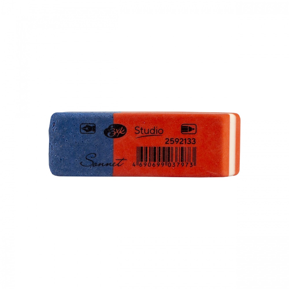 Ластик "Сонет", синий, красный