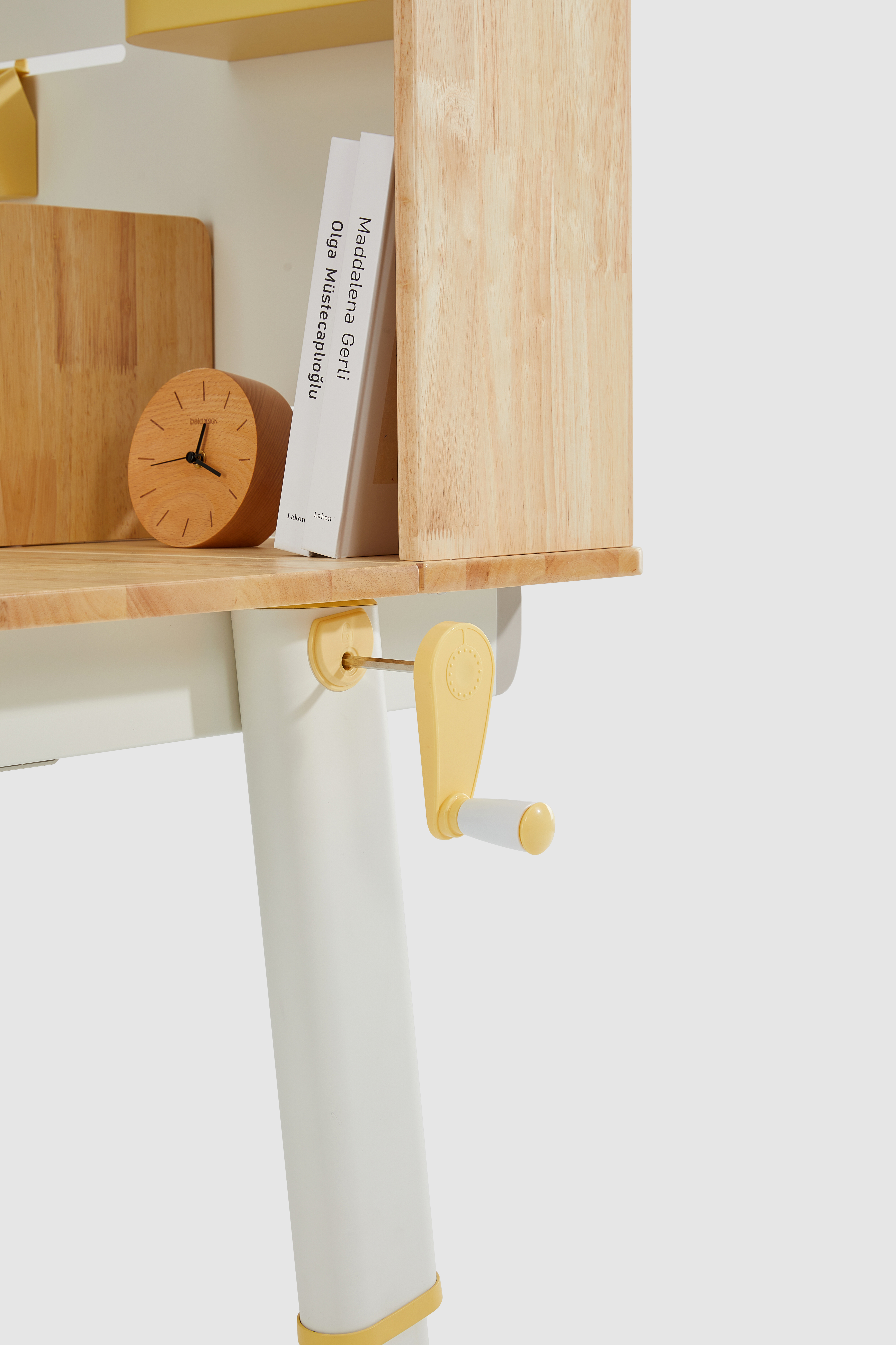 Стол Ergosmart регулируемый Galleon, 1200х700х(520-760) мм, гевея, с книжной полкой - 13