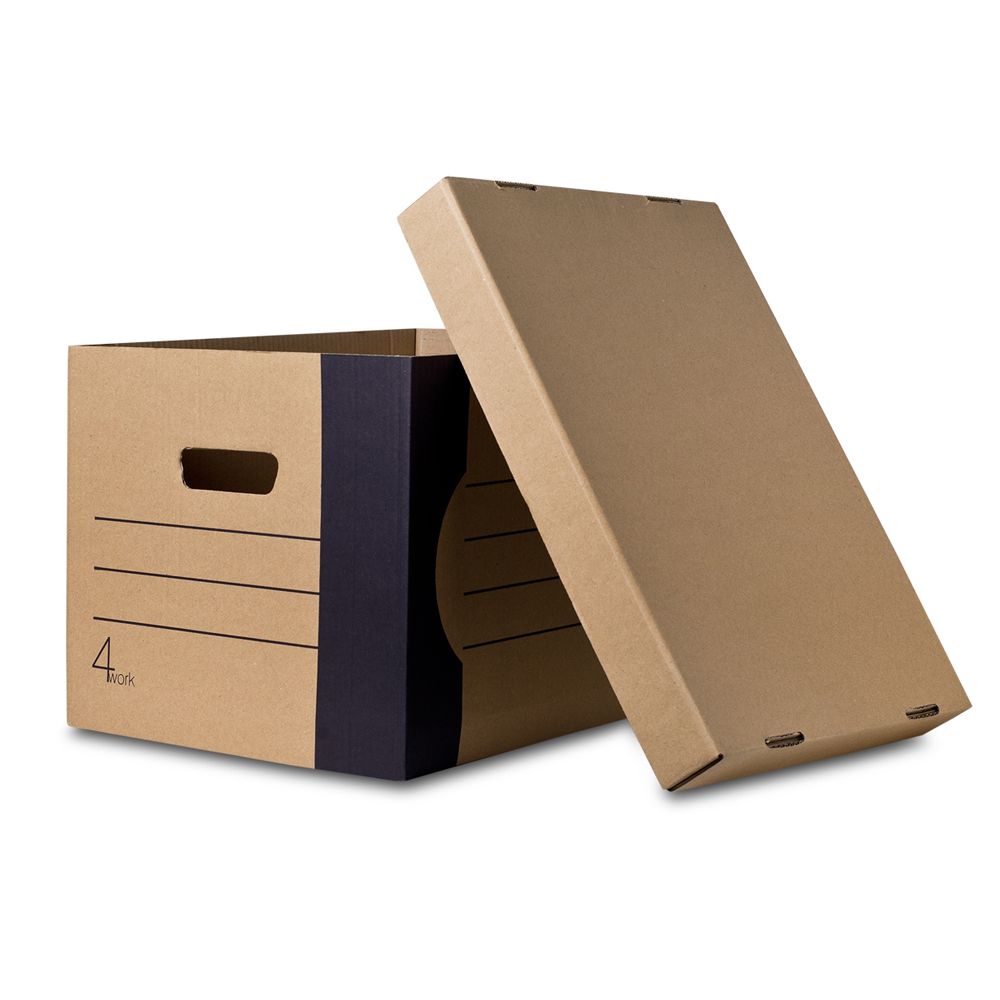 Короб архивный "Vaupe" с крышкой, 431x333x294 мм, крафт - 2