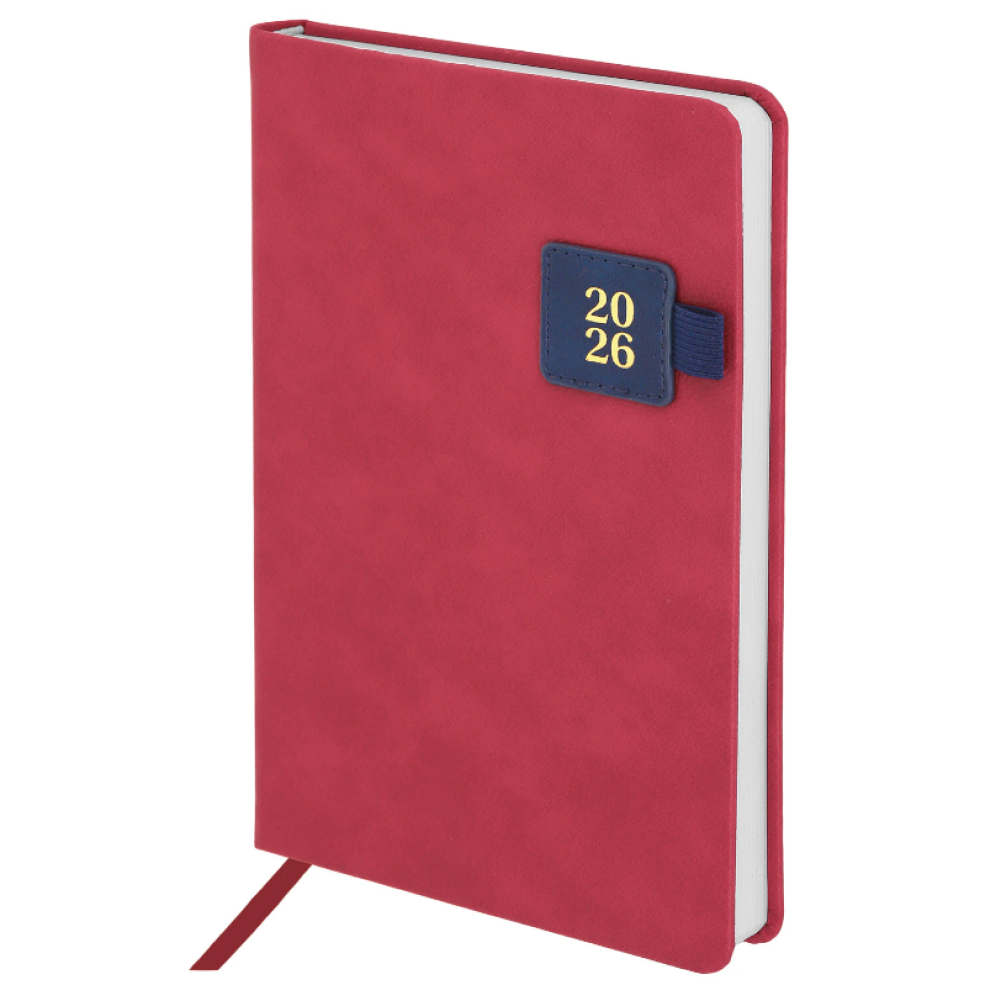 Еженедельник датированный "Accent", А5, 336 страниц, красный, 2026