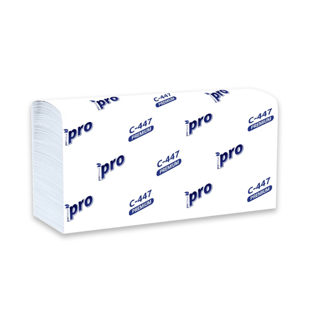 Полотенца бумажные  PROtissue W - сложение, 200 листов, 2 слоя, 100% целлюлоза