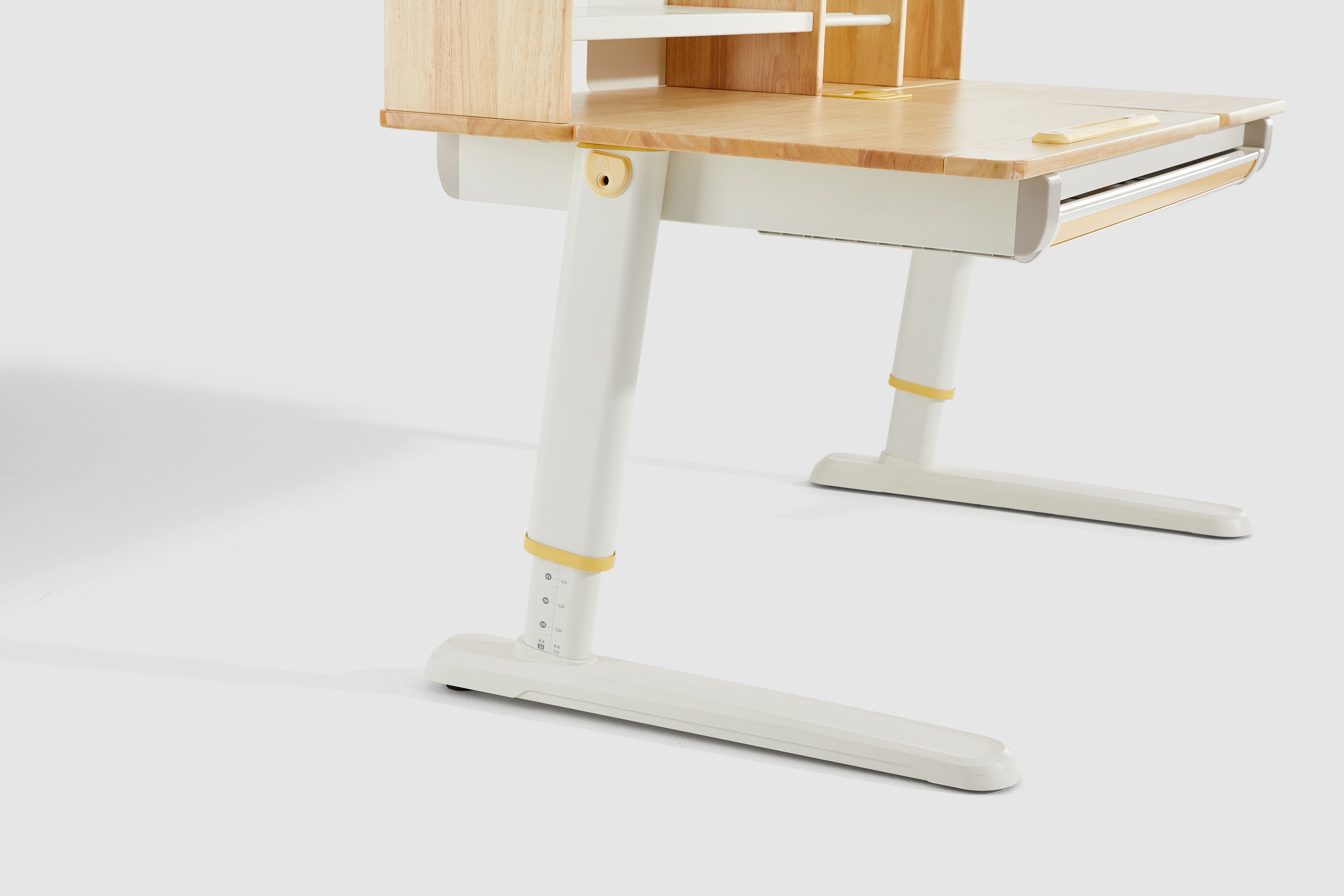 Стол Ergosmart регулируемый Galleon, 1200х700х(520-760) мм, гевея, с книжной полкой - 11