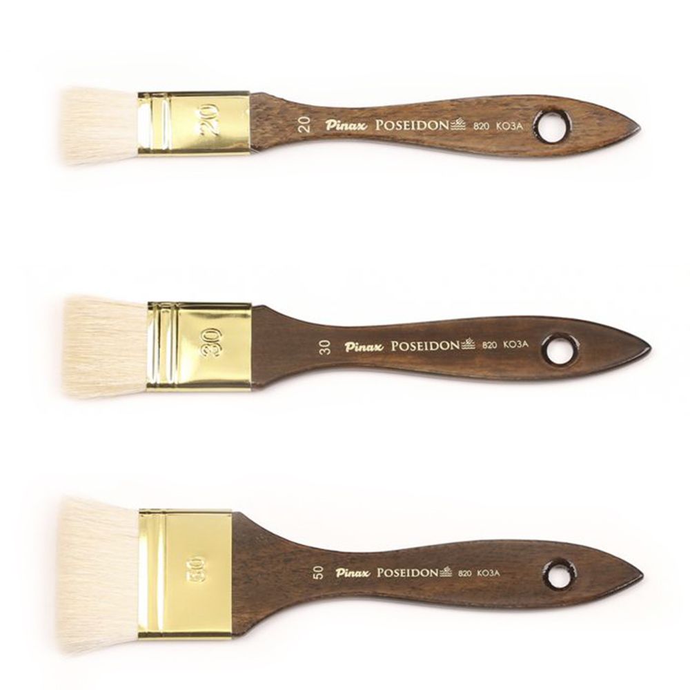 Кисть для рисования "Pinax Poseidon" коза, флейц