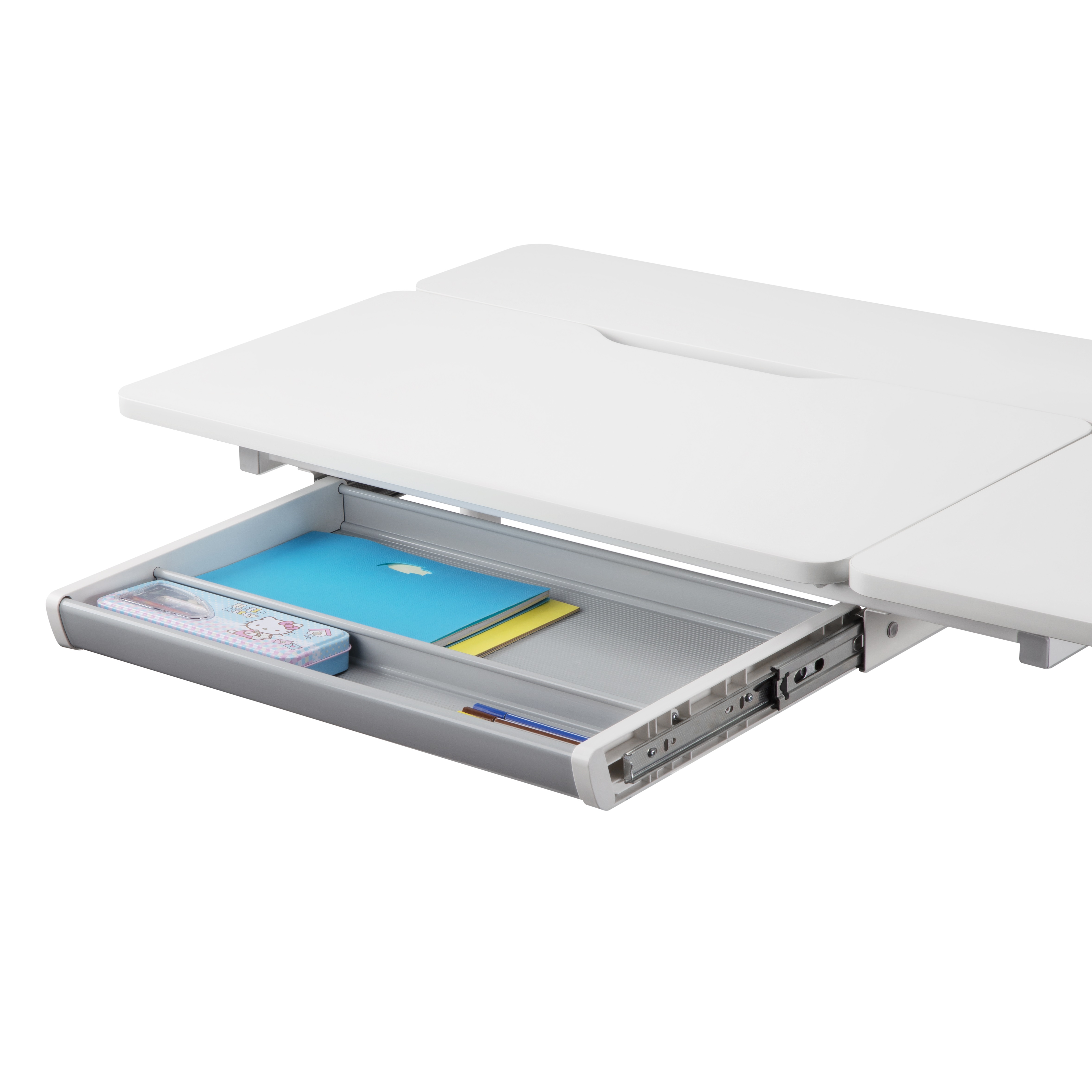 Комплект Ergosmart ученический Smart 100: парта E603 GREY, полка к парте E611 WHITE, накладка  на стол Е511 - 6