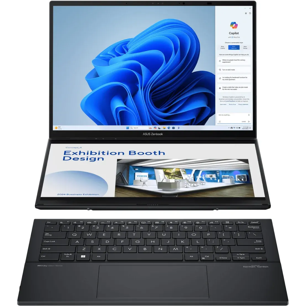 Ноутбук ASUS Zenbook Duo UX8406CA-QL080W, 16GB, 1TB, W11H, черный 