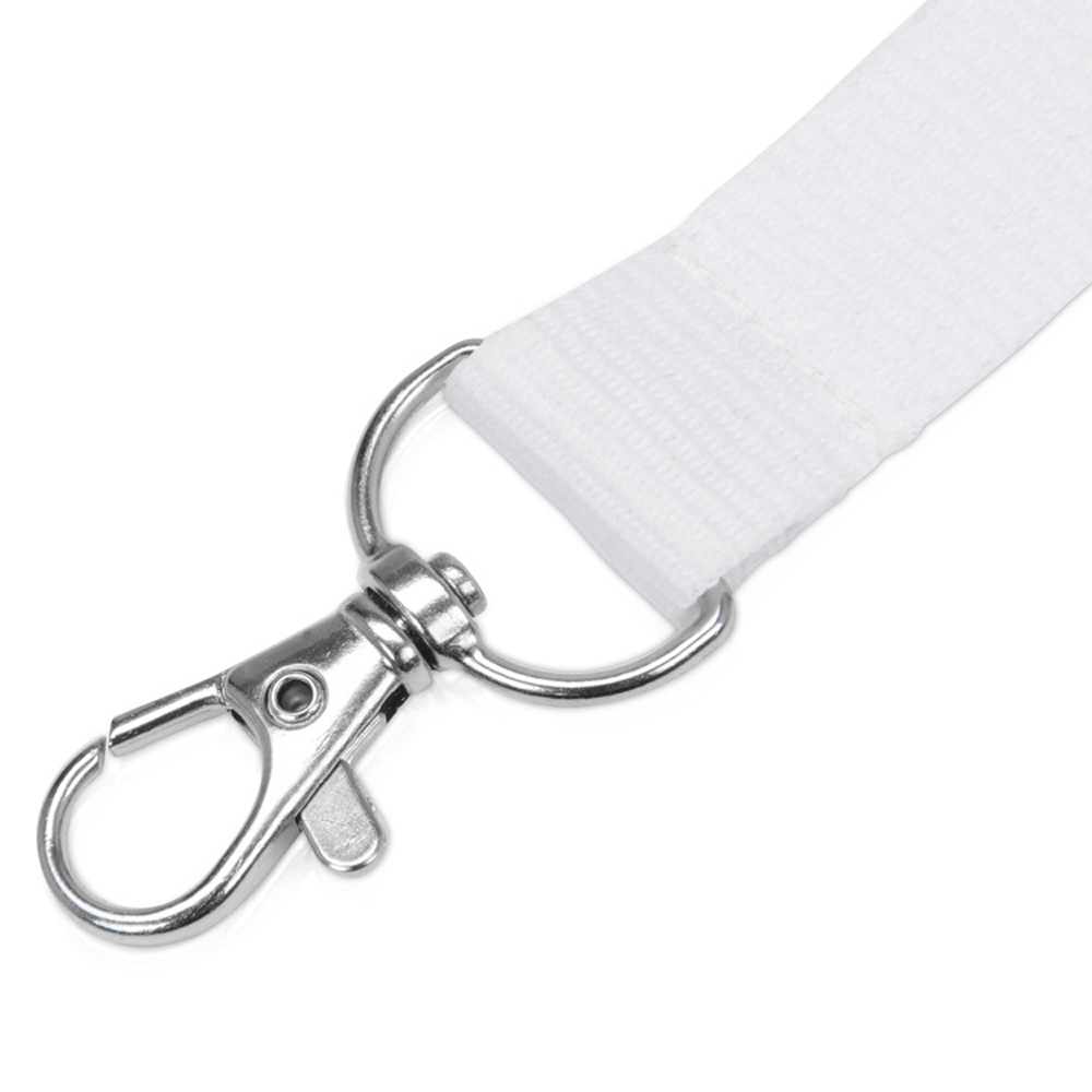 Тесьма с карабином для бейджа "839122", белый