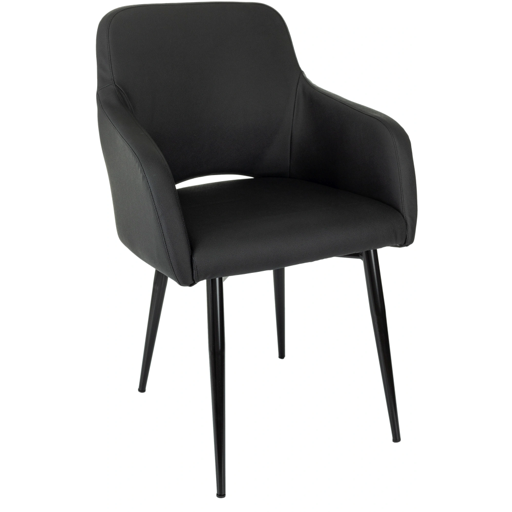 Кресло "Бюрократ CH-380F", экокожа, черный, каркас металл, корпус черный