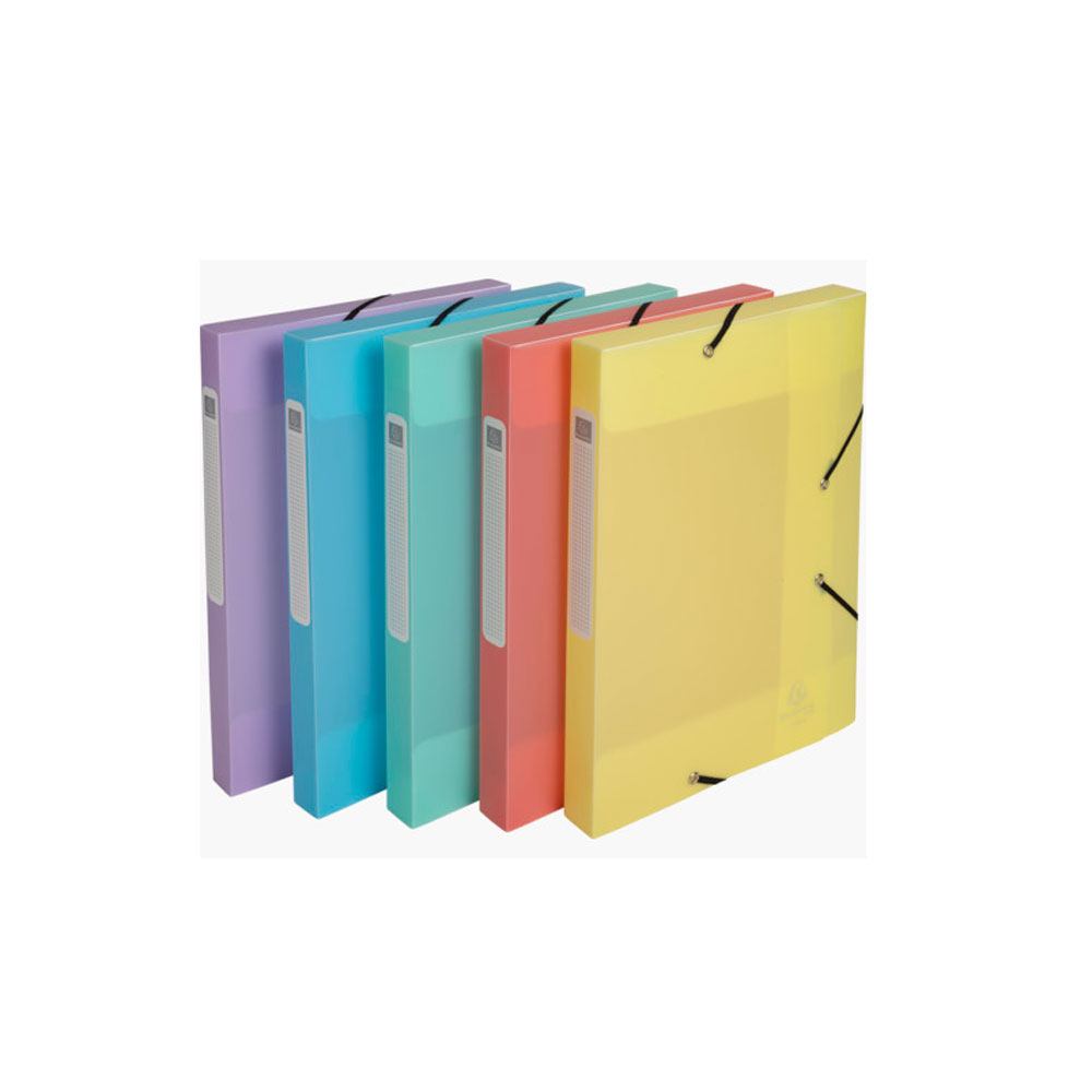 Папка на резинках "Chromaline Pastel", A4, 25 мм, пласт., ассорти