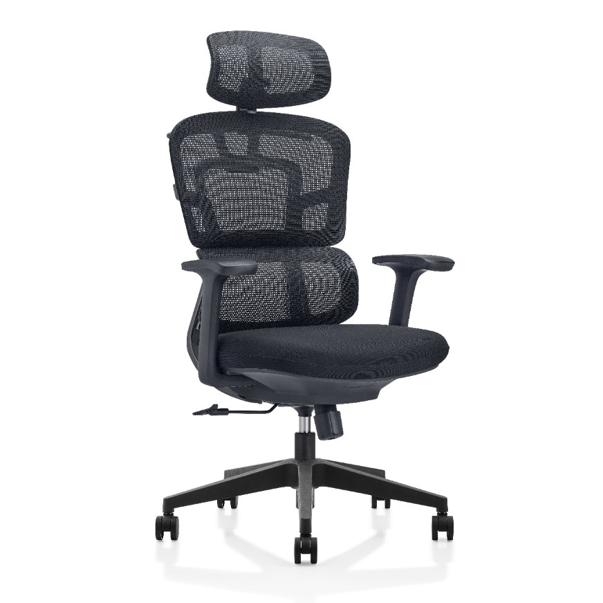 Кресло для руководителя SitZone U-062A сетка, пластик, черный, -30%
