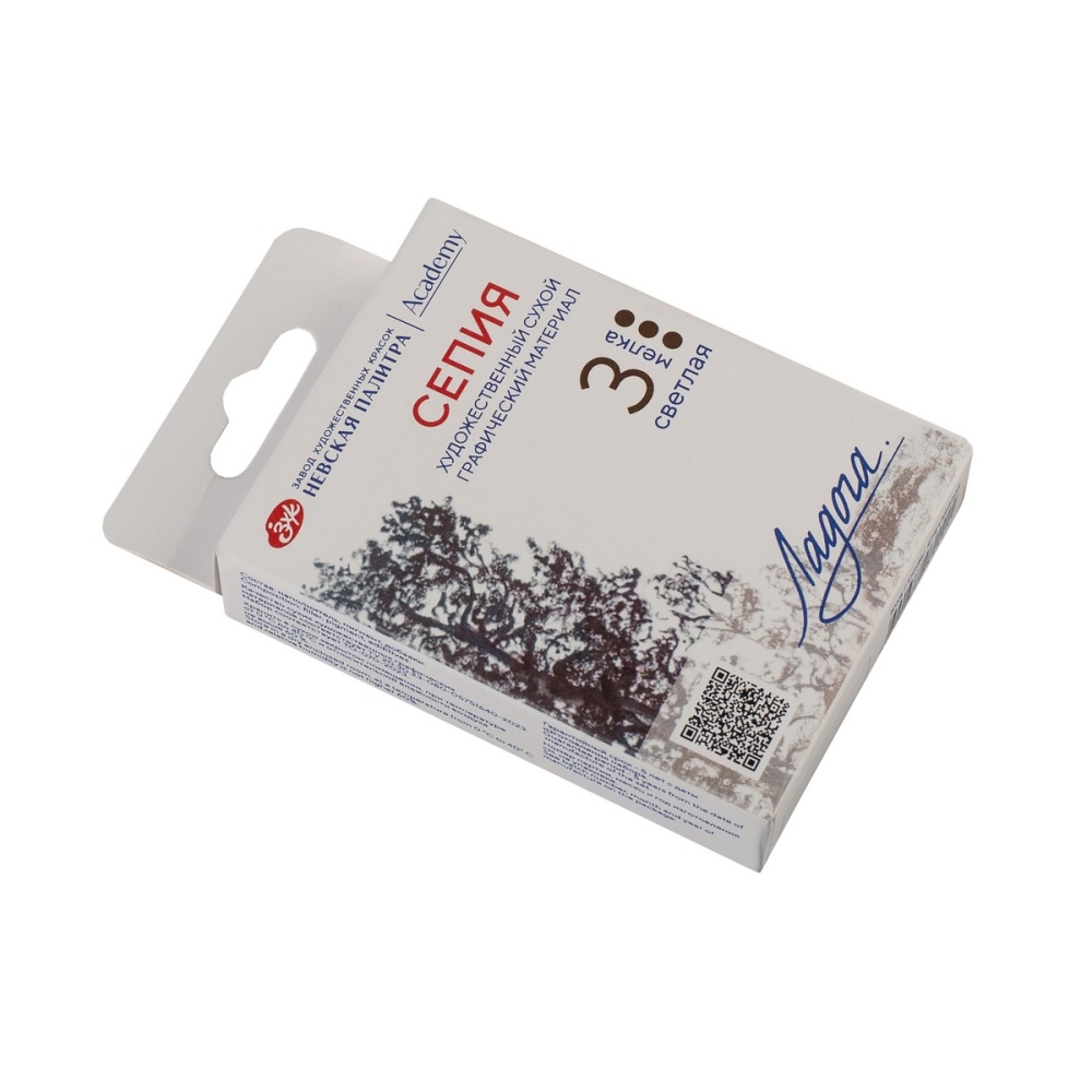 Сепия "Ладога", набор мелков, 3 цвета, светлая