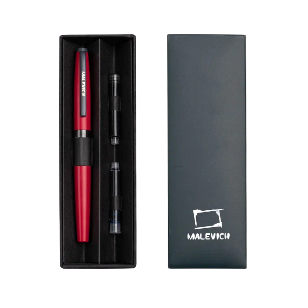 Ручка перьевая EF "Малевичъ", металл, с конвертером, набор два картриджа