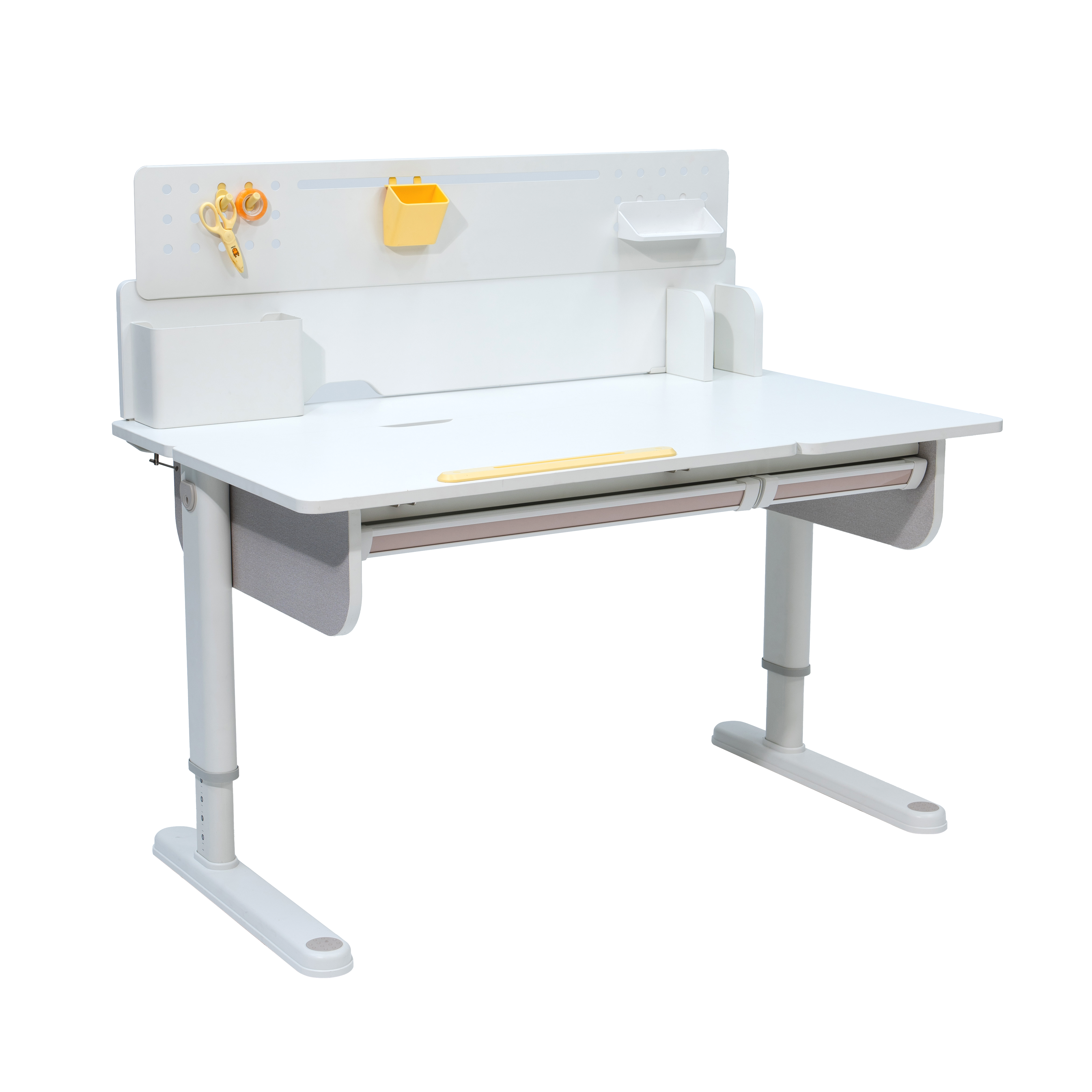 Комплект Ergosmart ученический Caravel: стол регулируемый Caravel, полка с подставкой для книг Wooden space