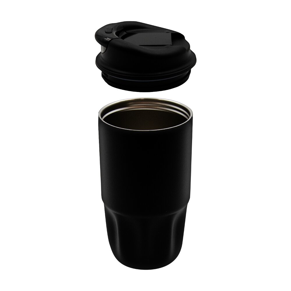 Стакан термический "Groove", металл, 450 мл, черный