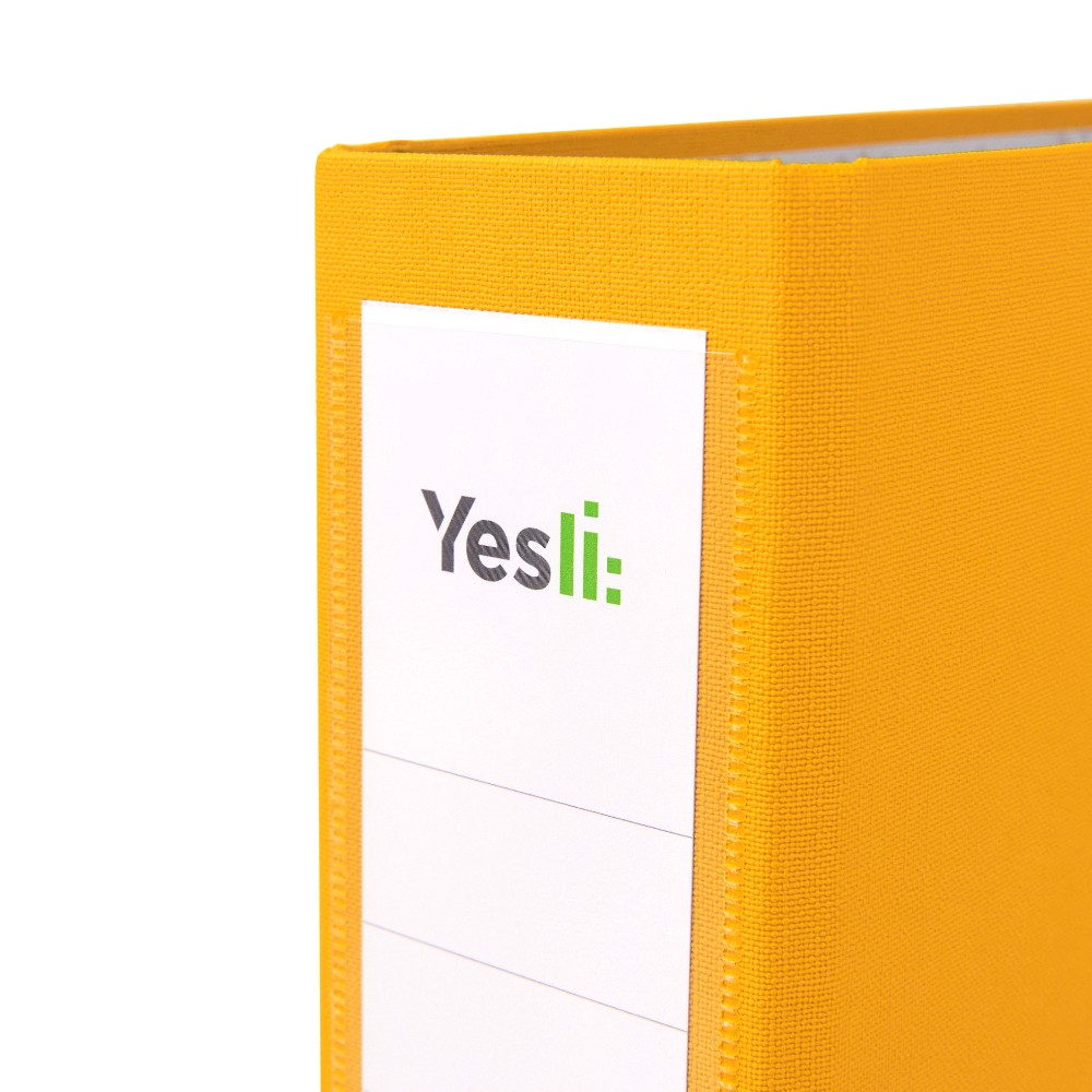 Папка-регистратор "Yesli:", А4, 75 мм, ПВХ, желтый