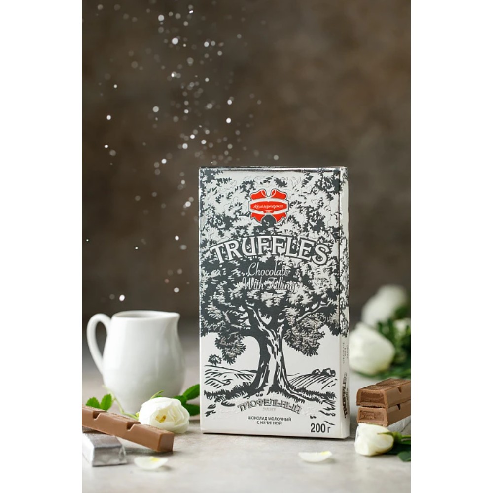 Шоколад молочный "Трюфельный Элит" 200 гр., с начинкой - 3