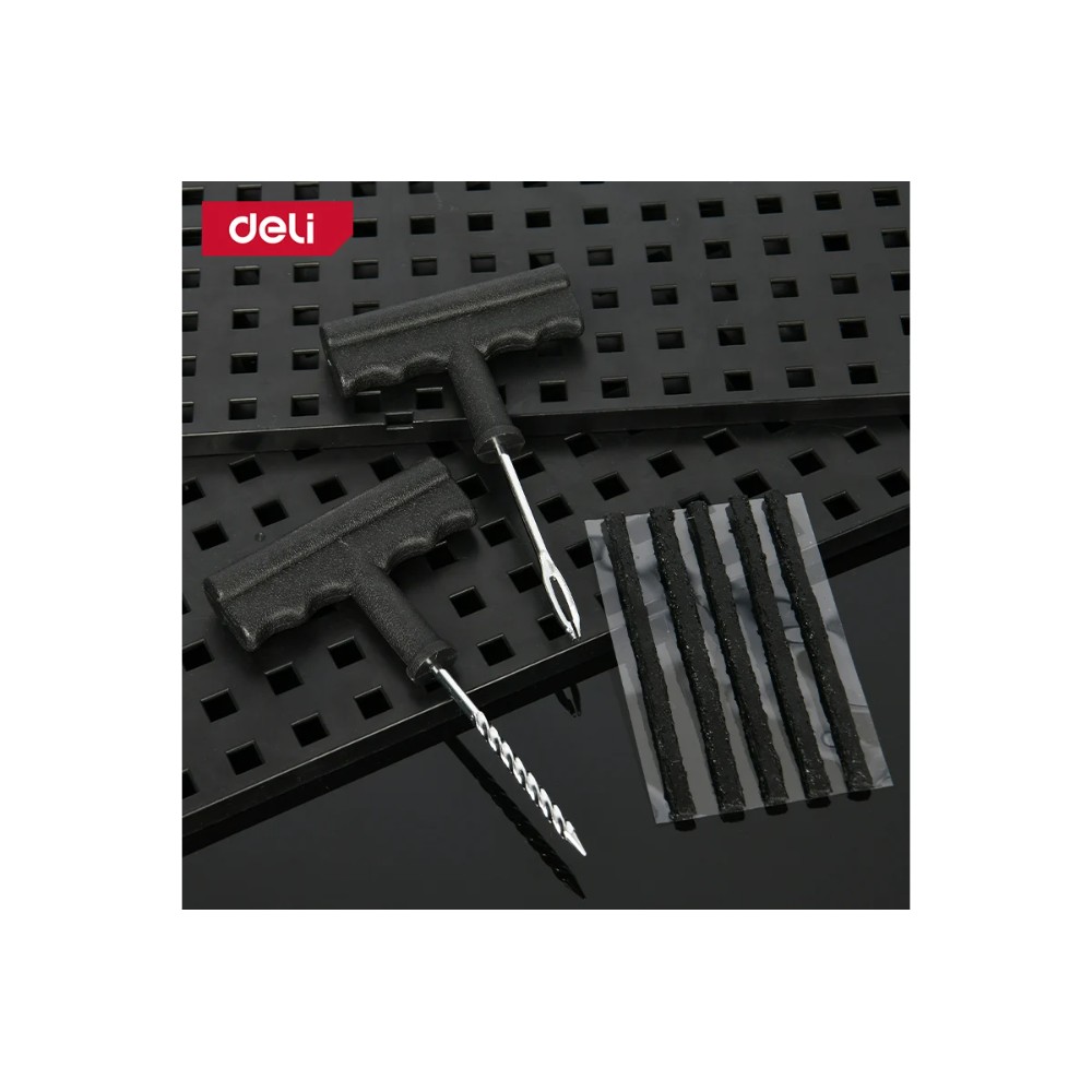 Комплект для ремонта шин Deli YS EDL120001, 7 предметов, черный