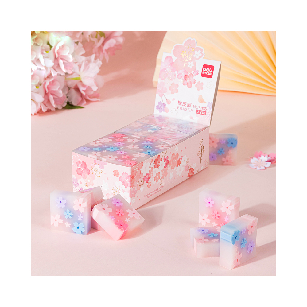 Ластик Deli "Sakura", ассорти