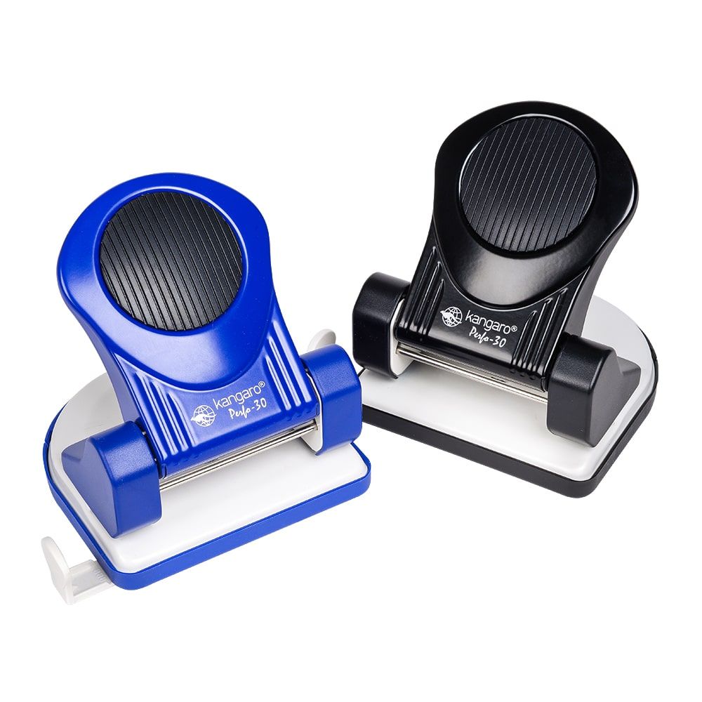 Дырокол Kangaro "Perfo-30", 30 листов, темно-синий