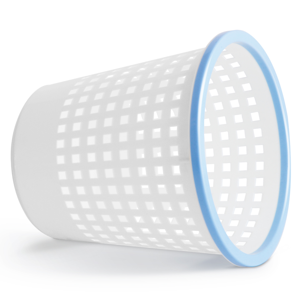 Урна для мусора "Deli", 11.5 л, пластик, белый, голубой - 2