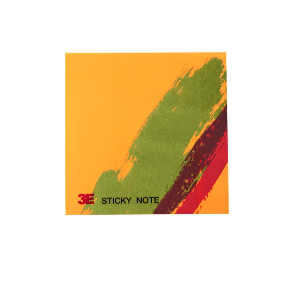Бумага для заметок на клейкой основе, 75x75 мм, 100 листов, оранжевый неон