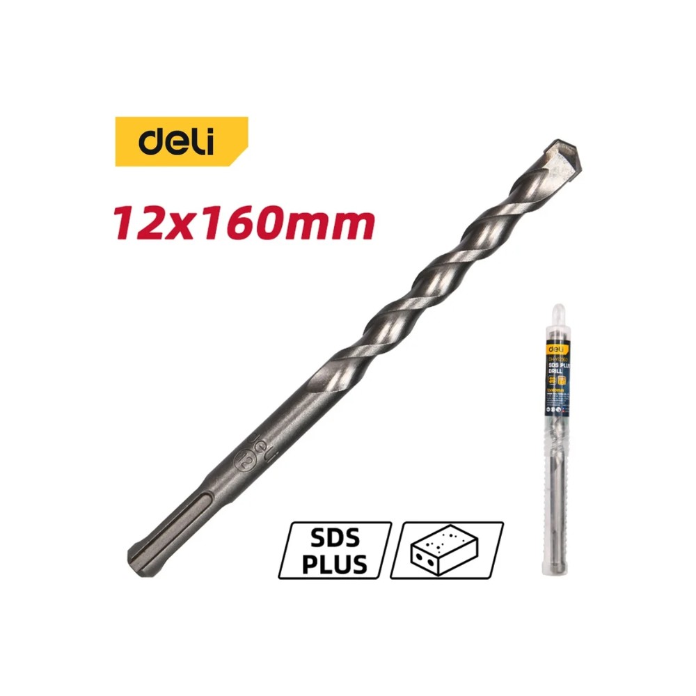 Бур по бетону Deli YS EDH-Y12160, 12x160 мм, SDS-PLUS