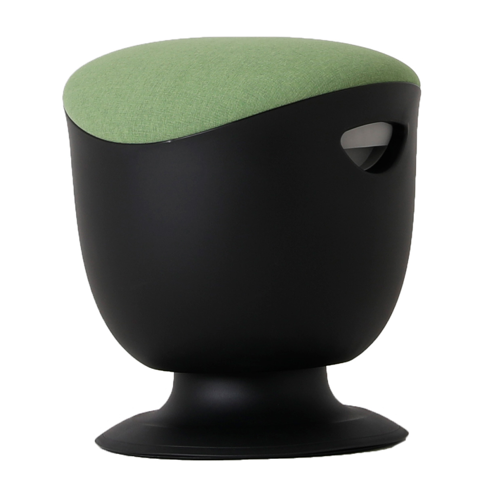 Стул для активного сиденья "Tulip", пластик, черный, зеленый 